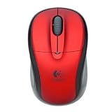 Logitech V220 Cordless Notebook Mouse - Red