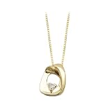 14K Yellow Gold 4.5 MM Trillion Cut Cubic Zirconia (Created) Slide Pendant with Chain