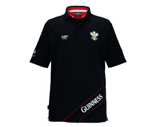 Cotton Traders Guinness Wales Country Classic Rugby Jersey (Black X Large) - size XL Cotton Traders Guinness Wales Country Classic Rugby Jersey (Black X Large) - size XL
