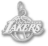Los Angeles Lakers Solid Sterling Silver Logo 3/8'' Pendant