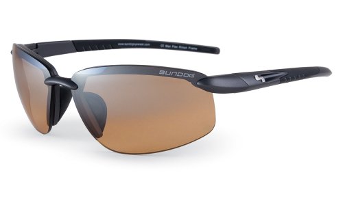 Sundog Bomb Sunglasses with Black Frame and Gradient Brown Lens