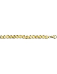 8.5mm 14k Fancy Hand Made Link Bracelet 9"