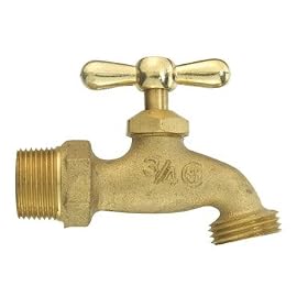 B and K Industries 103-004 3/4-Inch MIP Inlet Brass Standard Threaded Hose Bibb