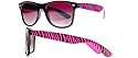 New Wave RETRO NEON Sonnenbrille WayfarerStyle Zebra Pink