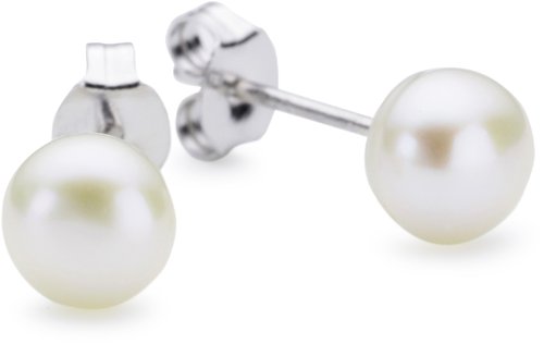 Bella Donna Damen Perlen-Ohrstecker  925/000 Silber 2 S&uuml;sswasser-Zuchtperlen 6,0 - 6,5 mm  Preisvergleich