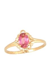 14K Gold Teens Genuine October Birthstone Ring - Tourmaline (size 5 1/2)