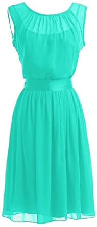 Prommay Women's Simple Crewneck Short Prom Bridesmaid Dresses Size 2 Tiffany