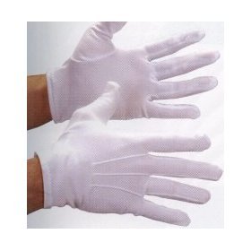 White Stitched Costume Gloves- Pair
