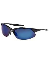 Mens Sports Sunglasses - Golf Baseball etc - Black Blue 5413 by SharpShades
