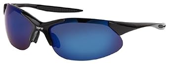 Click here to buy Mens Sports Sunglasses - Golf Baseball etc - Black Blue 5413 by SharpShades.