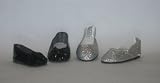 Silver Sparkle Shoes. Black Bow Shoes. Fit Dolls Such as American Girl® and Bitty Baby®.