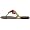 Beverly Feldman Women's Silvanna Flat Thong Sandal,Gold Crackle,9 M