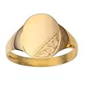Chevali&egrave;re pour homme 13x11mm en or jaune 375/1000 de forme ovale