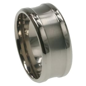 Titanium Ring with combination of matte and shiny polish. Width: 10mm , 9