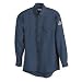 Bulwark Flame Resistant 7 oz Cotton/Nylon Excel FR ComforTouch Regular Dress Uniform Shirt with Tailored Sleeve Plackets, Topstitched Cuff, Navy, 2X-Large