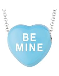 Sweethearts Enamel "Be mine" Heart on 16" Necklace Pendant with Gift Box