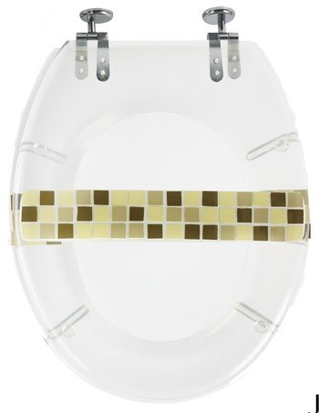 Puregadgets puregadgets the cream mosaic bathroom wc luxury toilet seat jh502