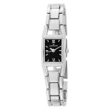 AK Anne Klein Womens 106419BKSV Silver-Tone Br
