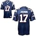 Mens Chad Jackson #17 New England Patriots NFL Equipment Replica Football Jersey by Reebok (NAVY)(Size=XXXXX-LARGE)