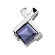 14K White Gold Iolite Pendant