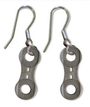 Bike Chain Plate Earrings