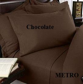 METRO 500 Thread Count 3 - PC Duvet Cover Solid - Chocalate Queen.