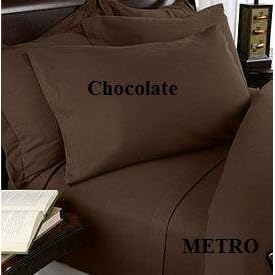 METRO 800 Thread Count 3 - PC Duvet Cover Solid - Chocalate King.