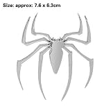 3d Spider Car Chrome Emblems Badges Sticker Silvery