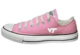 Converse - Converse Chuck Taylor All Star Lo Top Pink Virginia Tech University Logo White Canvas