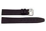 Genuine Leather Dark Brown Smooth Flat 18mm Watch Strap by Bandenba