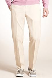 Summer Weight Cotton Rich Flat Front Travel Trousers