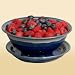 Kitchen & Housewares : Berry Bowl & Saucer - Blue