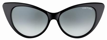 Tom Ford Nikita FT0173 Sunglasses - 01B Shiny Black (Gradient Dark Gray Lens) - 55mm