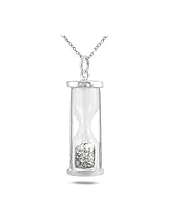 1/2 Carat TW Diamond Time in a Bottle Pendant in .925 Sterling Silver