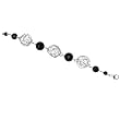Black Resin Sterling Silver Bracelet