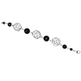 Black Resin Sterling Silver Bracelet