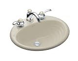 KOHLER K 2906 8 G9 Ellington Self Rimming Lavatory, Sandbar