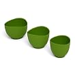 Isi Basics Flexible Silicone Mixing Bowls, Set of 3, 1 Qt, 1.5 Qt, 2 Qt, Wasabi Green