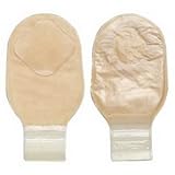 Pouchkins one-piece infant drainable pouch with softflex skin barrier. Flat without starter hole, w