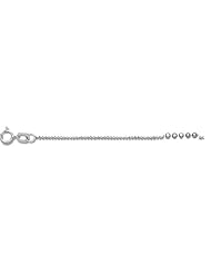 14k Solid White Gold Bead Ball Chain 16" 1mm