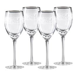 Mikasa Parchment Platinum Goblets, Set of 4