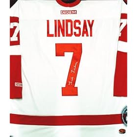 Buy Ted Lindsay Signed Detroit Red Wings CCM Replica Jersey