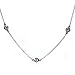 14k White Gold Diamond 3 Station Necklace Pendant