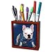 Dogs Bulldog - French Bulldog Puppy - Tile Pen Holders-5 inch tile pen holder