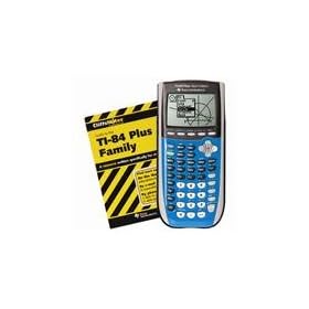 Texas Instruments TI 84 Plus Silver graphing calculator with CliffsNotes- Bright Blue by 
