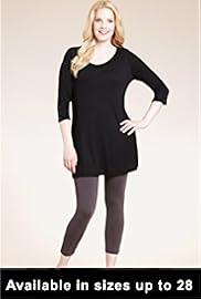 Plus Scoop Neck Panelled Ribbed Tunic