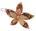 L. Erickson Exquisite Flower Barrette - Tortoise/Topaz Swarovski