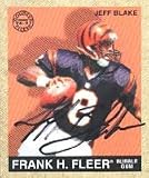 Jeff Blake, Cincinnati Bengals, 1997 Fleer Goudey Mini Autographed Card