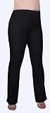 Black full length maternity pants with front elastic band