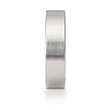 14k White Gold 6mm Comfort Fit Men’s Wedding Band with Brushed Finish
